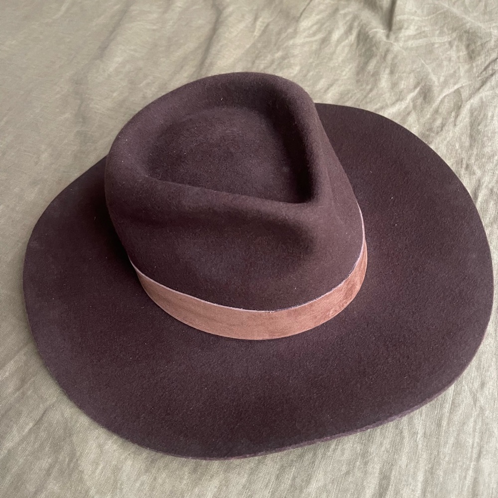 Lack of Color Brown Rancher Wool Boho Hat with Sun Protection 57cm - Picture 2 of 6